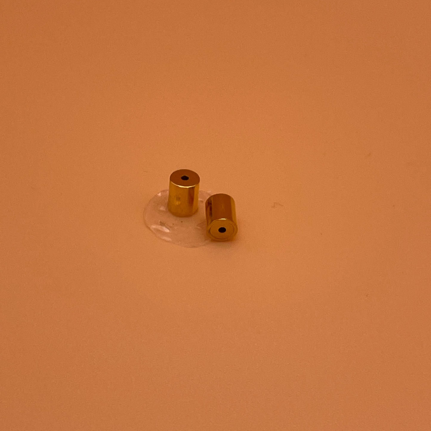 The Basic - 18K Gold Plated Stainless Steel Cylinder Earring Back Posts