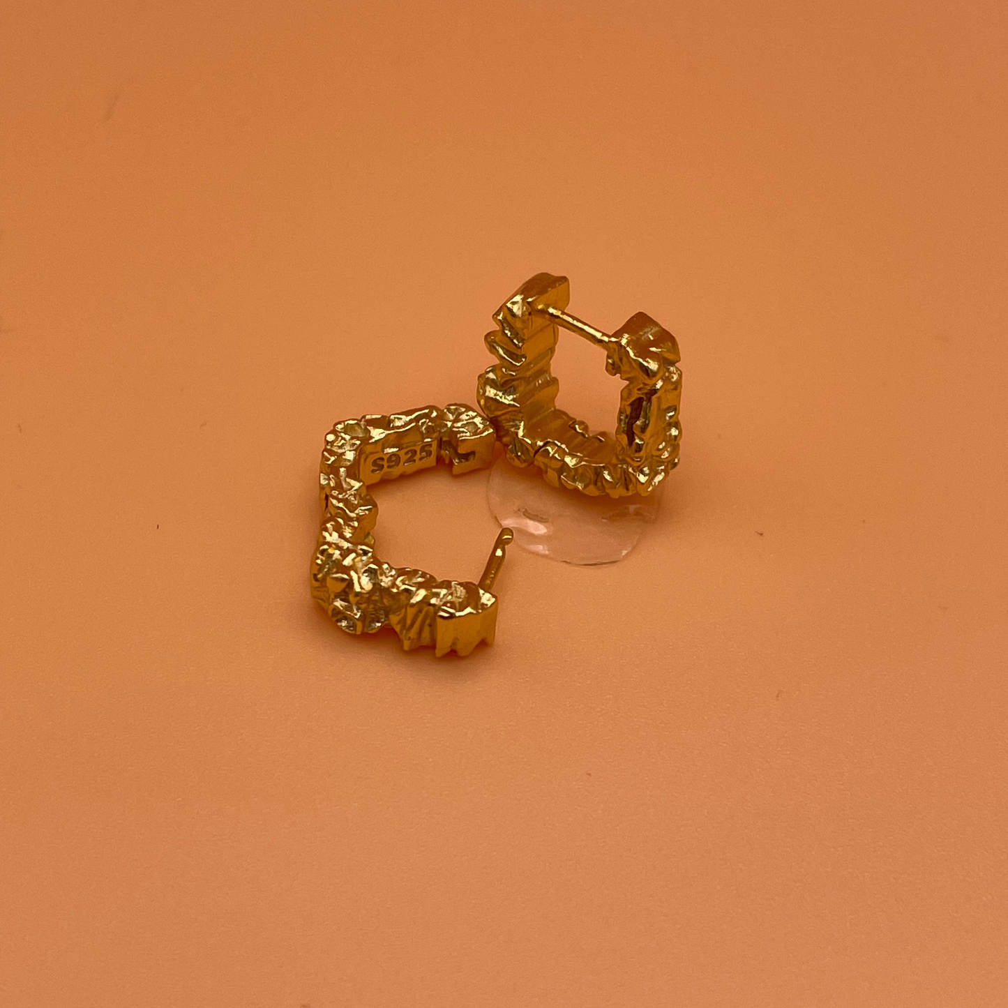 The Edith -  18k Gold Plated Crease Hoops